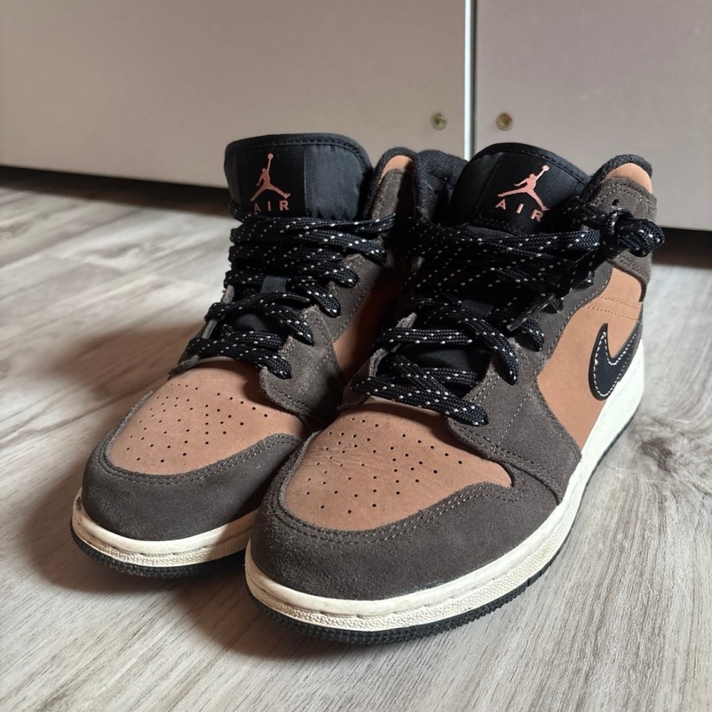 Nike Air Jordan Black and Tan Sneakers